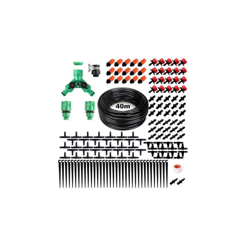 Kit De Irrigação Sistema De Gotejamento Automático 40m 158pcs