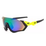 Óculos De Sol De Ciclismo Com Lentes Polarizadas Uv400 Amarelo-preto