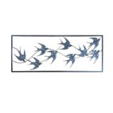Decoração De Parede Metal Birds Deco Art 90x5x31 Cm