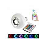 Alto-falante Bluetooth, Lâmpada Led, Controle Remoto E27 Base