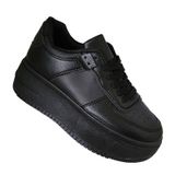 Chinelo Feminino Urbano Casual Com Plataforma Preto 7086