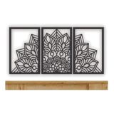 Pintura Decorativa, Madeira, Mdf, Forma De Mandal, Pacote Com 3