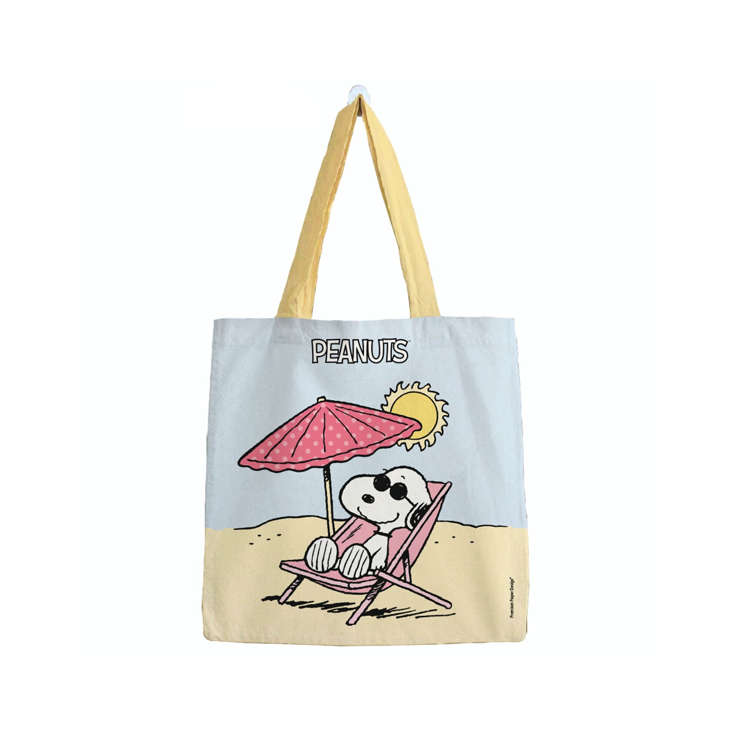 Bolsa De Algodão Snoopy Sob O Guarda-chuva