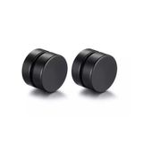 Aros Magnéticos De Contas Pretas Não Perfurantes De 8 Mm (par)