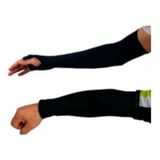 Mangas Esportivas De Braço Com Proteção Uv, Pretas, 40 Cm De Comprimento