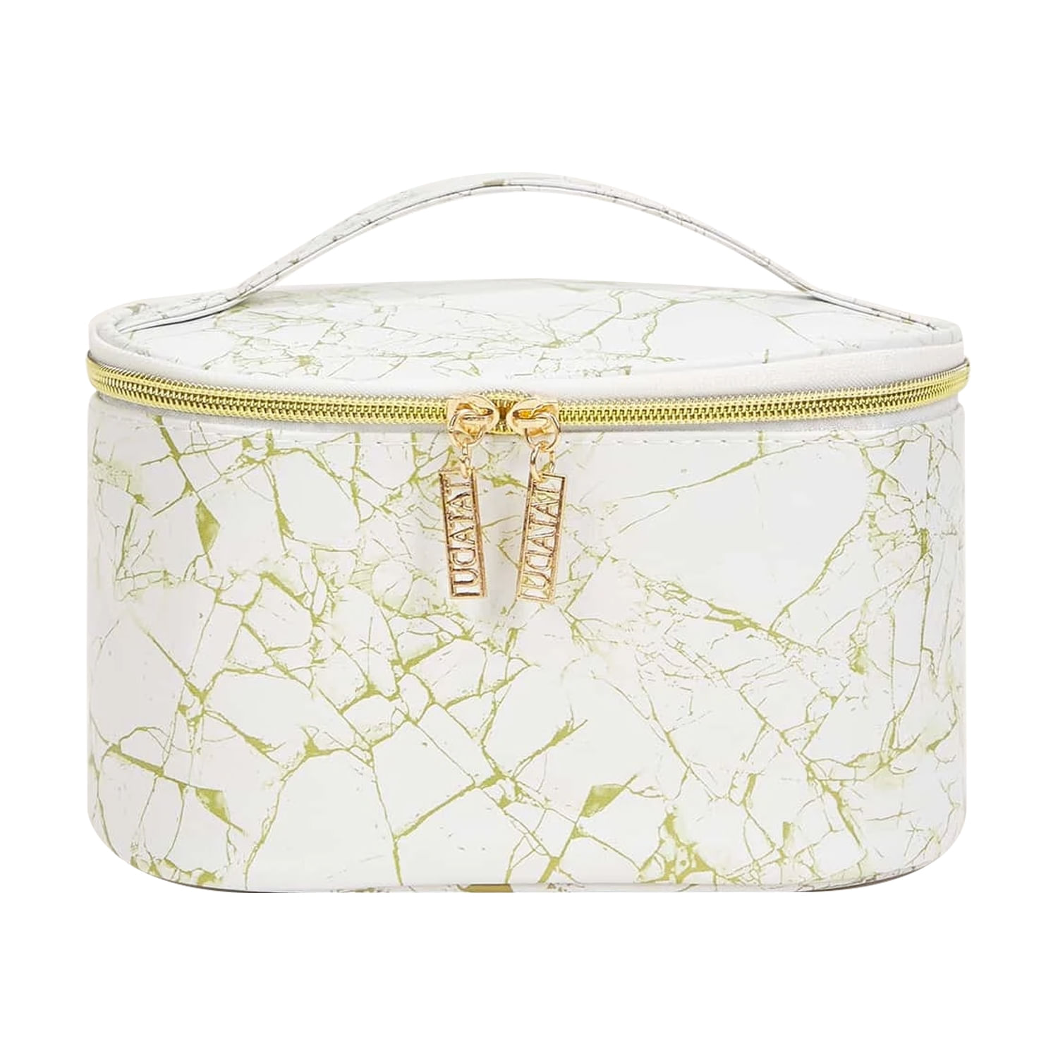 Bolsa De Maquiagem E Cosméticos Marble Design White 20x15x10cm