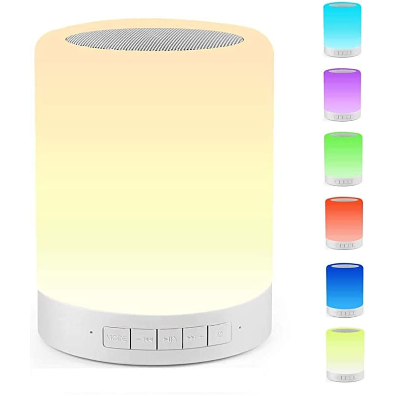 Alto-falante Bluetooth Touch Usb, Lâmpada Led Multicolorida