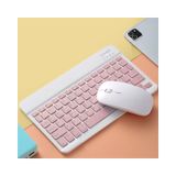Kit De Teclado E Mouse Sem Fio, Cor Rosa