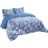 Capa De Cama De Inverno De Pelúcia Com Chiporro 2p Azul 230x250cm