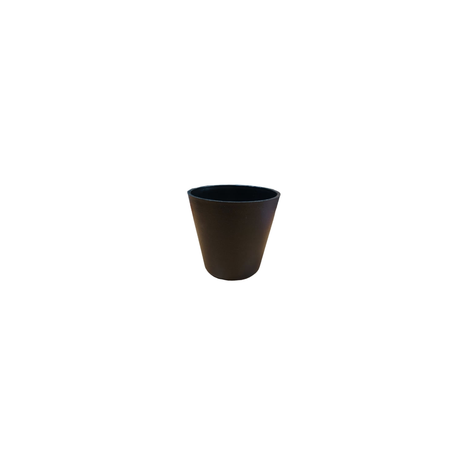 Vaso De Flores De Plástico Preto De 10,5 Cm De Diâmetro