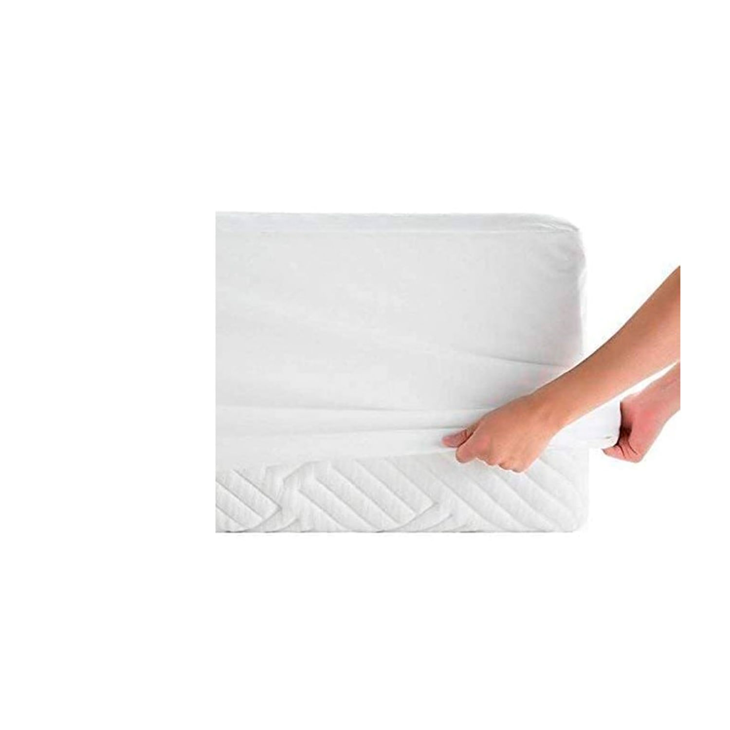 Conjunto De Lençóis Generic White 2.0 Squares (queen) - 144 Thread Cou