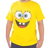 Camiseta De Algodão Estampado Bob Esponja Para Crianças E Adultos