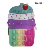 Bolsa Tipo Carteira Antistress Toy Pop It 14x8,5 Cm Para Crianças