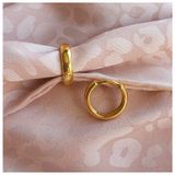 Anel Banhado A Prata 925 Em Ouro 18k Com 11 Mm De Largura Para Homens E Mulheres