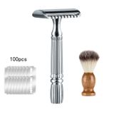 Máquina De Barbear Barber Com 100 Folhas Silver Classic