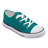 Chinelo Casual Urbano De Lona Para Crianças Turquesa