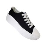 Tênis Feminino Casual De Lona Urban Platform Preto