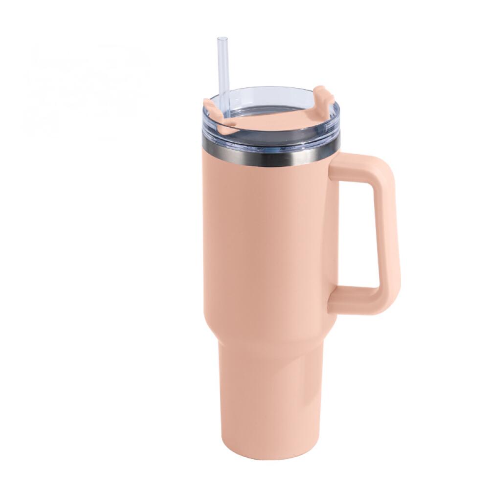 Caneca Térmica Copo De Aço Inoxidável Com Tampa De Palha 1.2l