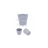 Vaso De Flores De Plástico Cinza 9cm