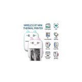 Mini Impressora De Etiquetas Térmica Sem Fio Portátil Rosa Com Adesivo