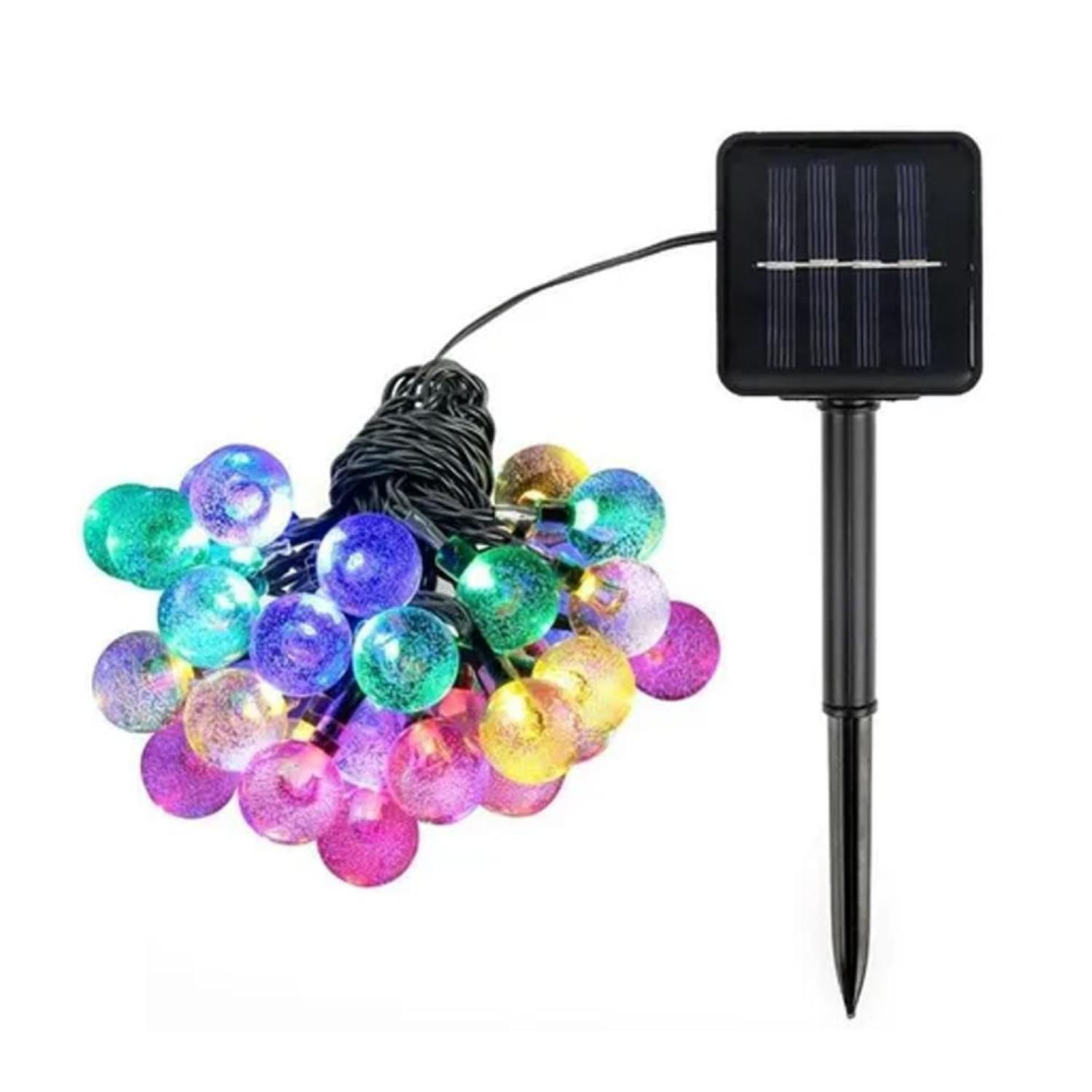 Luzes De Natal Garland Solar Powered Multicolor