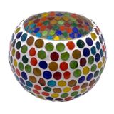 Estrutura De Vidro Com Design De Mosaico De Castiçal
