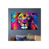 Pintura Decorativa Em Pvc Com Estampa De Leão Colorida De Alta Qualidade