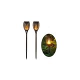 Conjunto De 4 Tochas De Incêndio Led Solar Stake Com Carregamento Automático