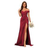 Vestido De Dama De Honra Dessiny Plus Size Mermaid Off Shoulder