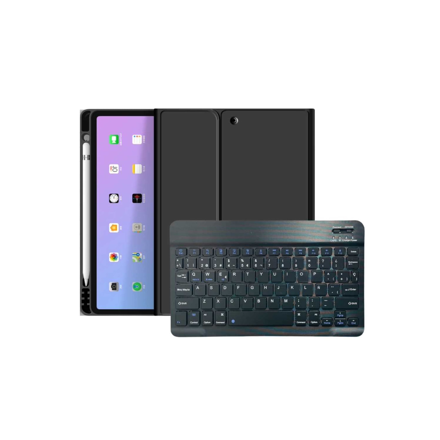 Capa De Teclado Ipad Mini 6 (2021), Cor Preta Espanhola