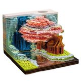 Calendário De Mesa Cqjjtkx 2025 Com Luzes Led E Escultura Em Castelo 3d