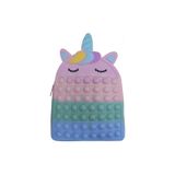 Brinquedo Antiestresse Pop It Bag Para Crianças De 22 X 18 Cm De Silicone