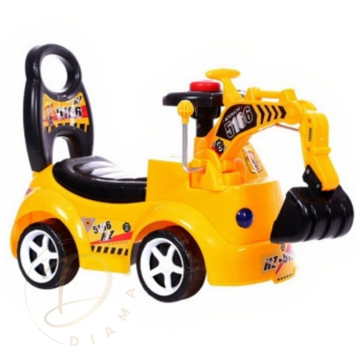 Máquina De Construção Ride-on Backhoe Walker Lights