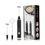 Misturador De Café Milk Frother Recarregável Preto 1300mah