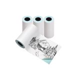 Papel Adesivo Contínuo Para Impressora Térmica 3 Rolos Brancos