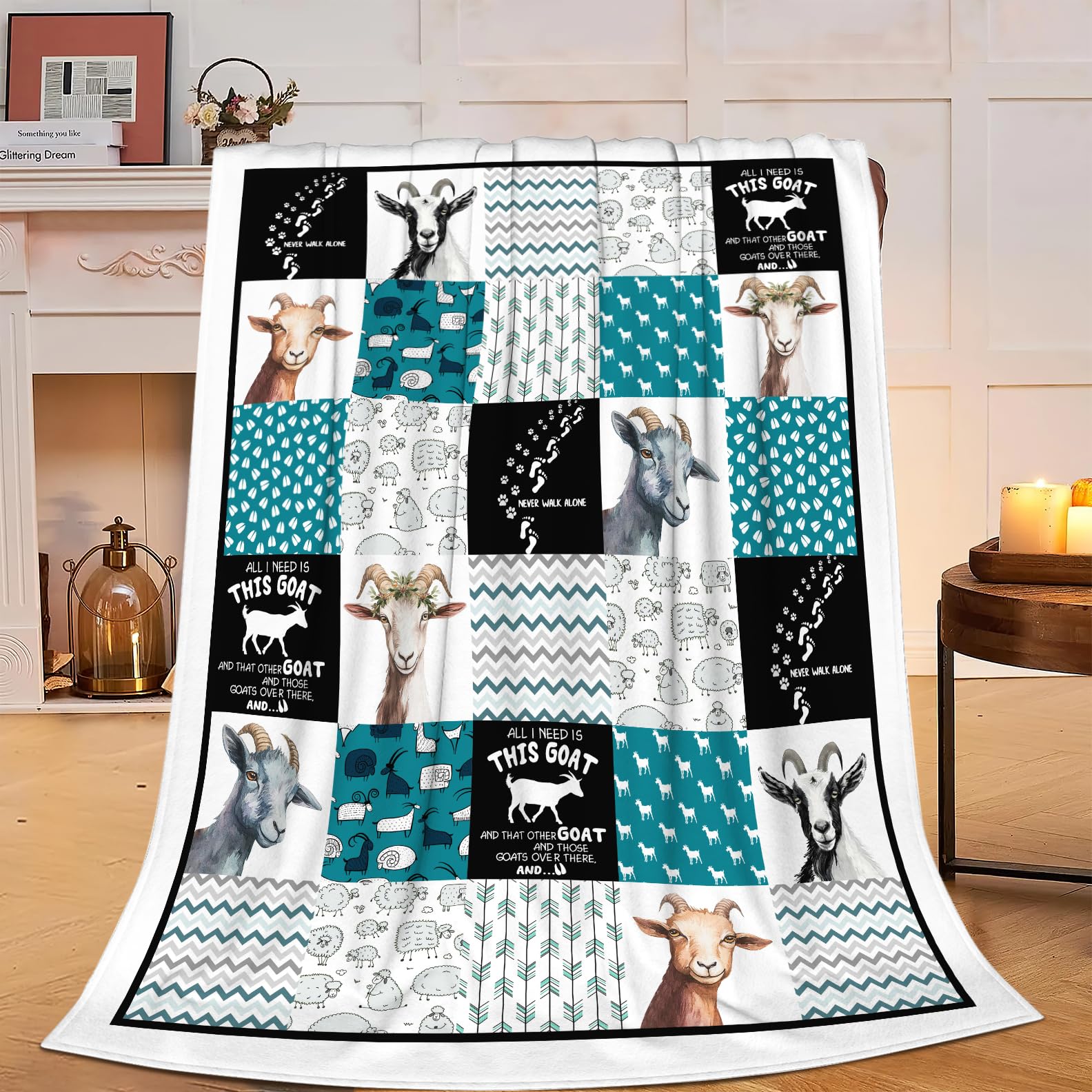 Cobertor Mudiwa Goat Flannel Plush Throw 100x125cm