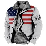 Jaqueta Zocavia Western Aztec Fleece Para Homens, Outono E Inverno
