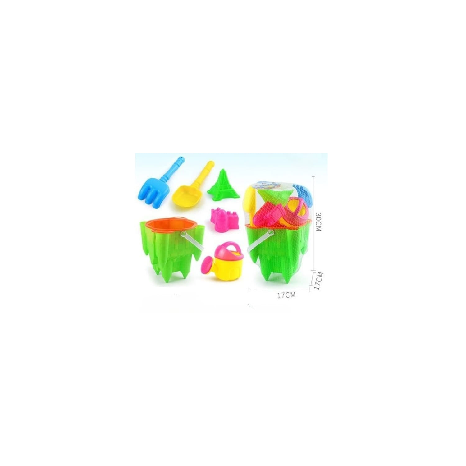 Conjunto De Brinquedos De Praia Para Crianças - Balde E Acessórios