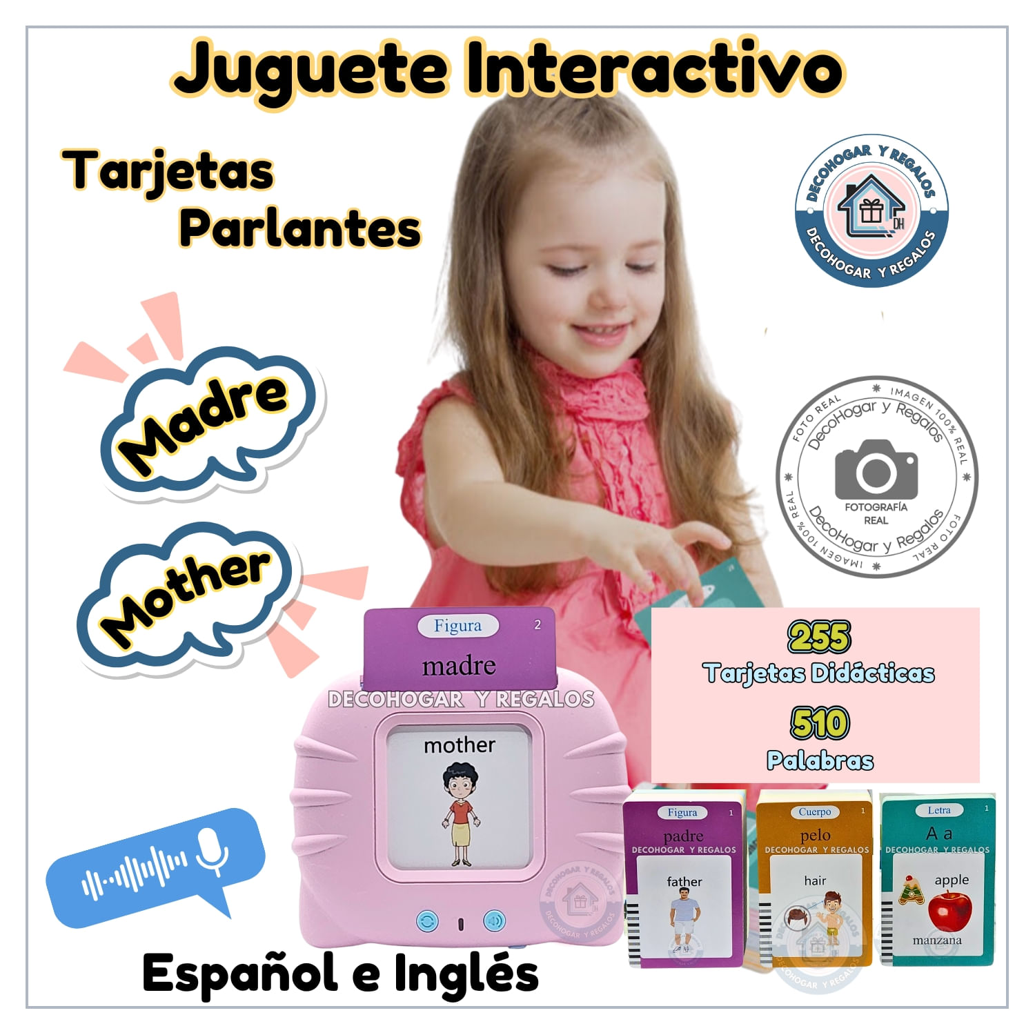 Talking Educational Toy Montessori Learning Fonoaudiologia