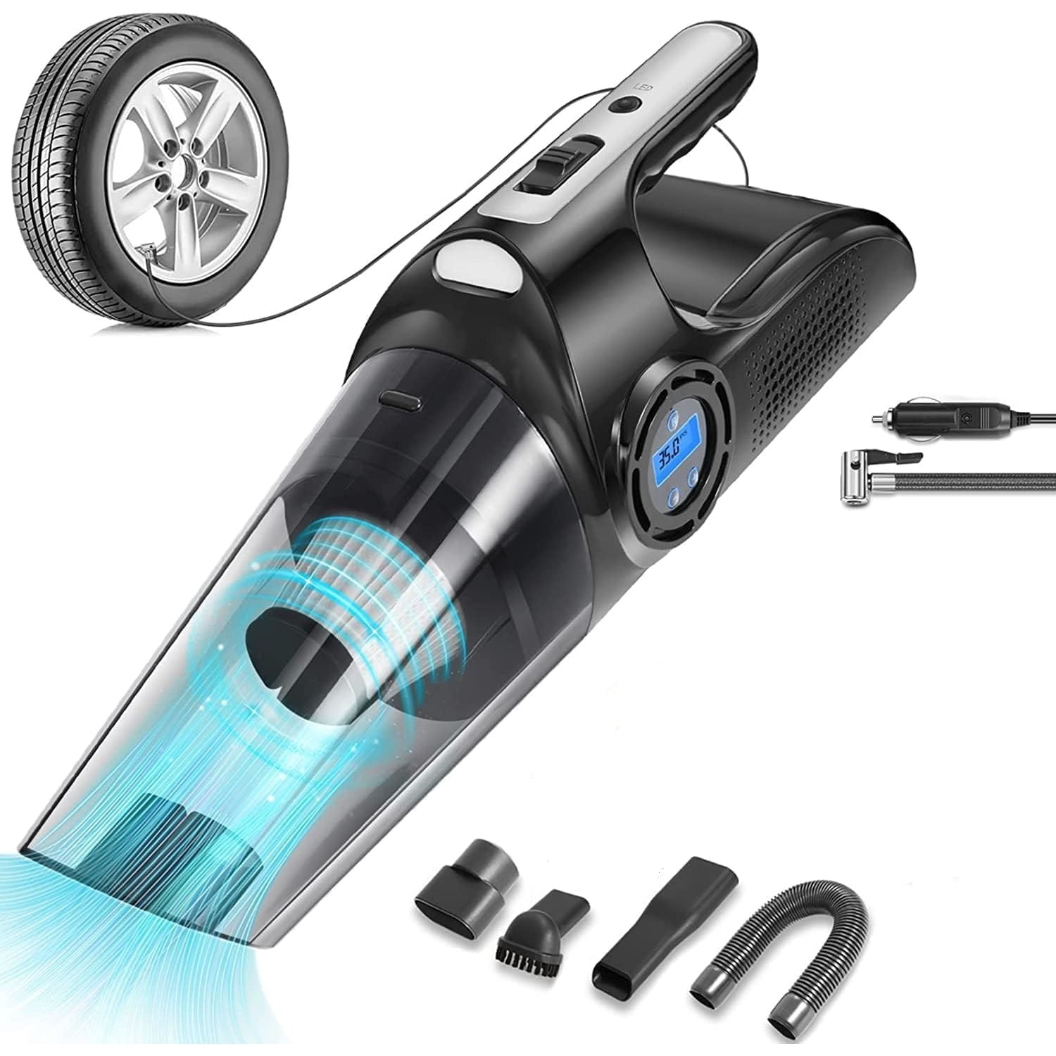 Aspirador De Pó Automático Com Compressor De Ar Pneumático Sem Fio