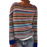 Suéter Feminino Dmoyala Fair Isle Listrado Arco-íris 2gg