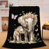 Cobertor Mudiwa Elephant Fleece Soft Cozy Warm 100x125cm