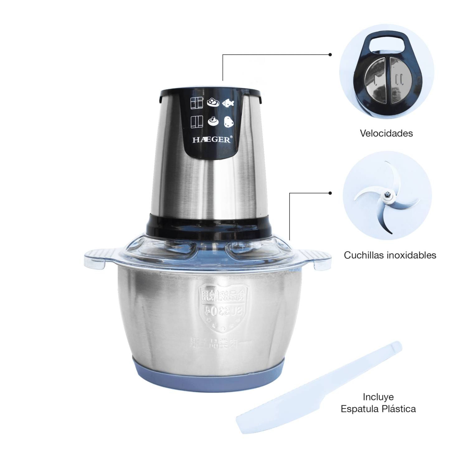 Processador De Alimentos E Vegetais Haeger Hg-7009