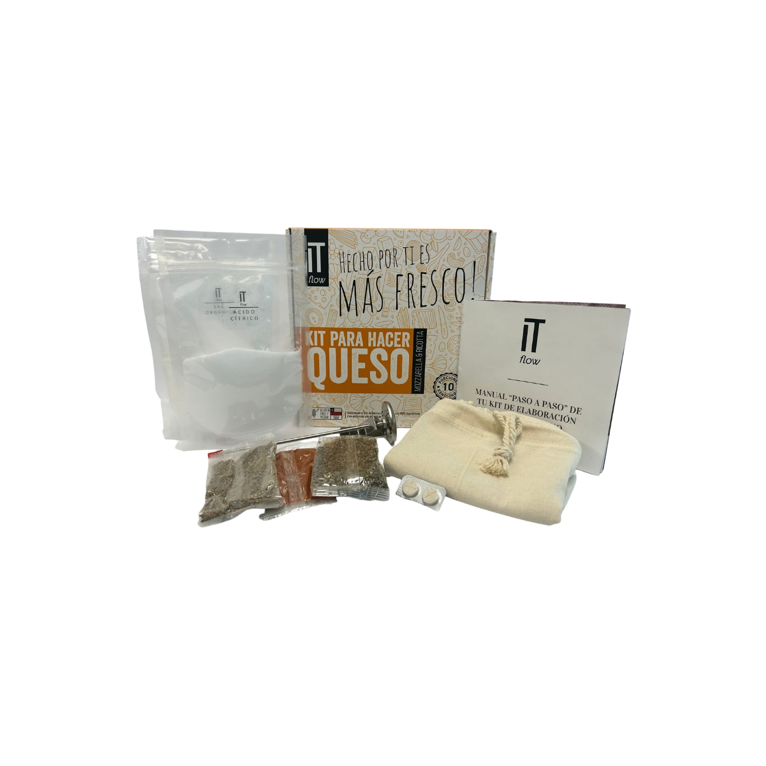 Kit De Fabricação De Queijos: Mussarela E Ricota Com Ácido Cítrico