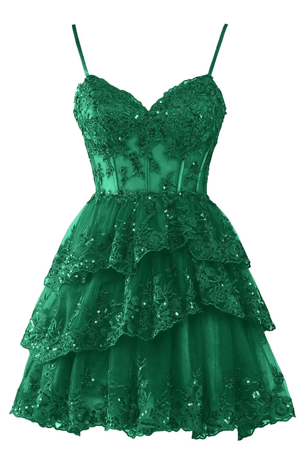 Vestido De Boas-vindas Hanshi E-commerce Glitter Tule Lace Green