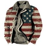 Jaqueta Zocavia Western Aztec Fleece Para Homens Outono Inverno 4xl