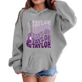 Moletom Com Capuz Para Meninas Taylor Graphic Vintage Music