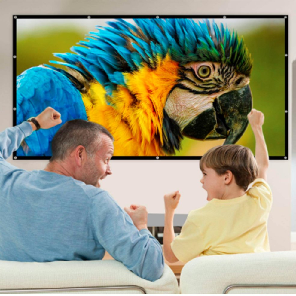 Tela De Projeção De Cinema Ao Ar Livre De Poliéster Macio De 100 Polegadas