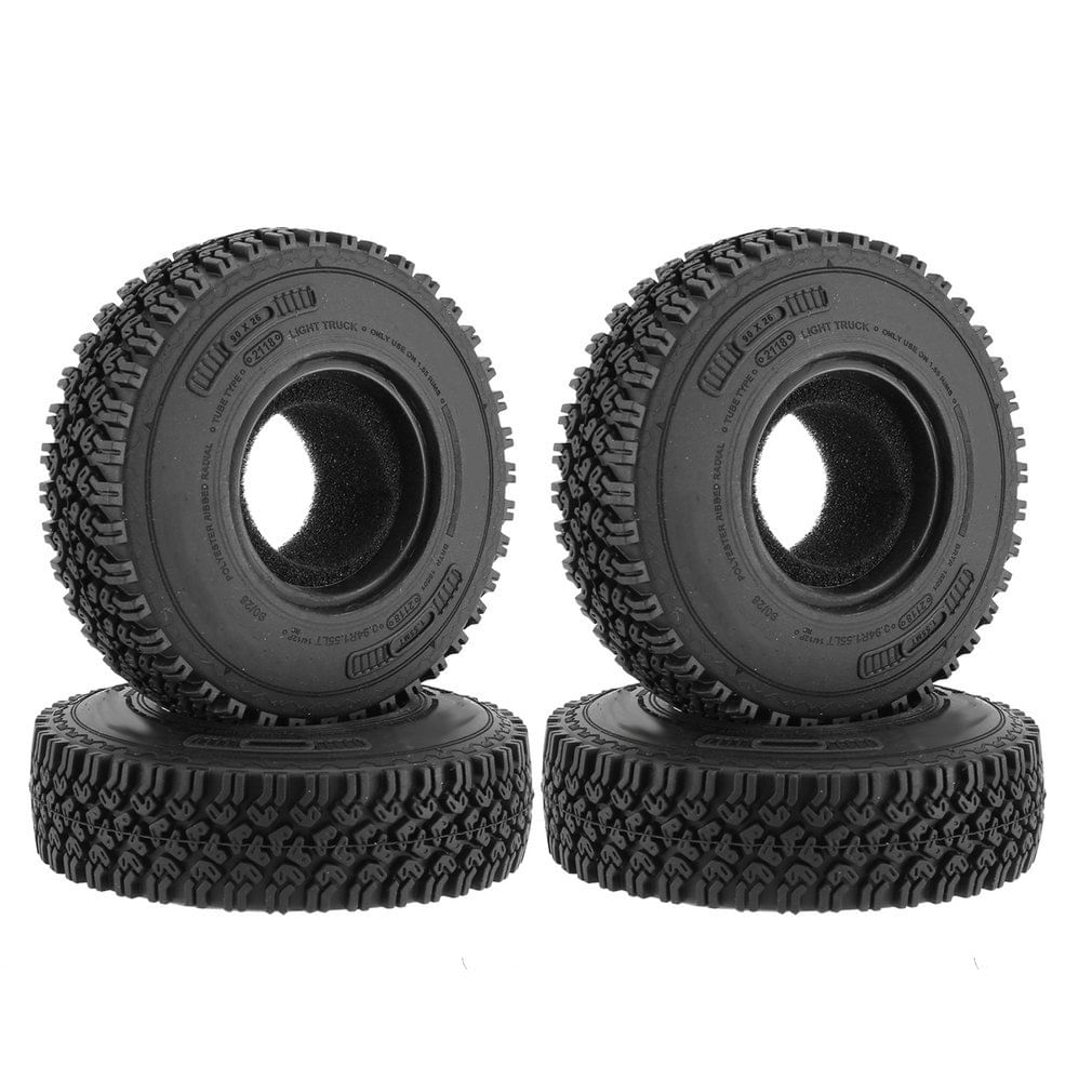 Pneu De Borracha Macia De 1,55 Polegadas Para Rc Car Axle-1020 (4 Unidades)