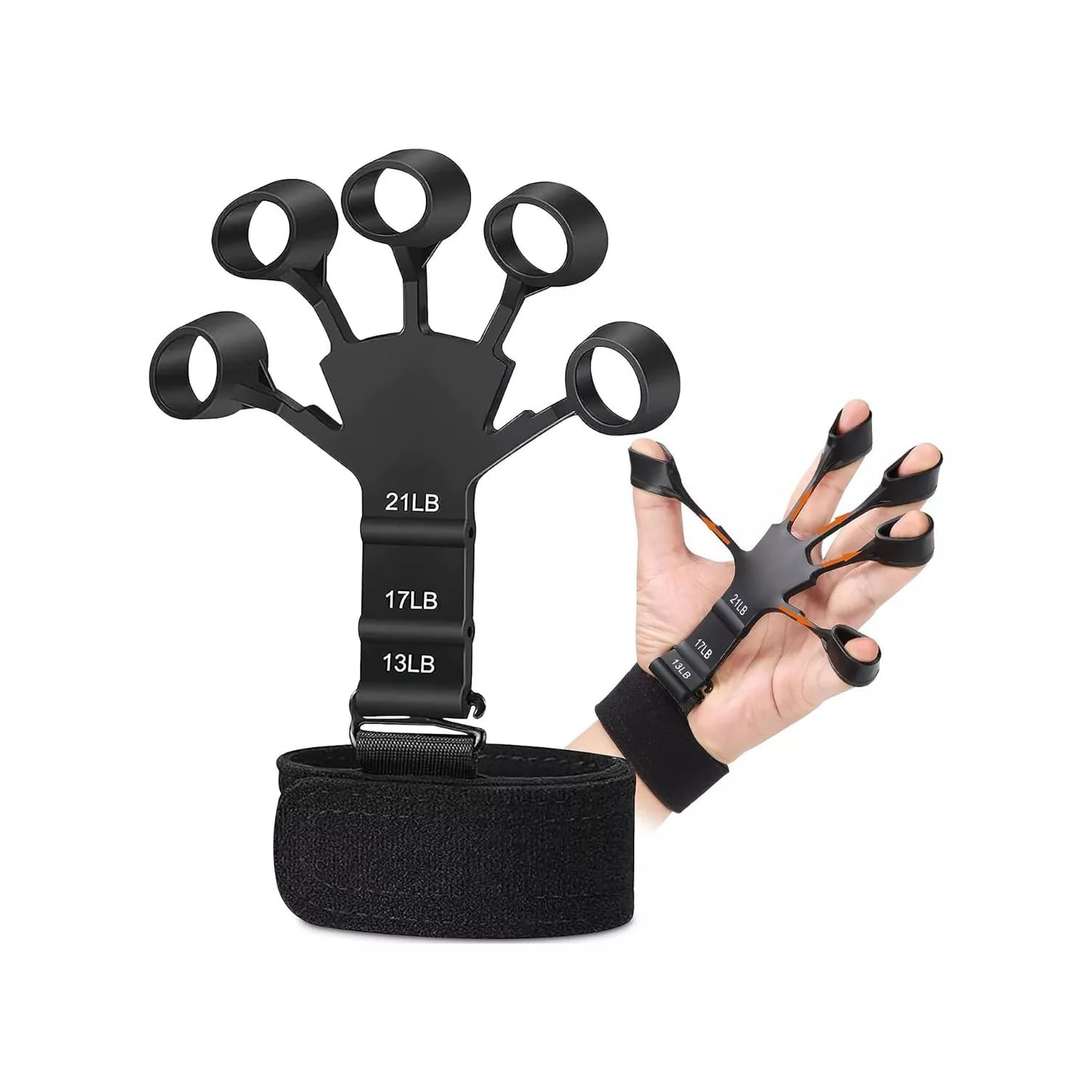 Fortalecedor De Aperto De Mão Ajustável E Exercitador De Dedos